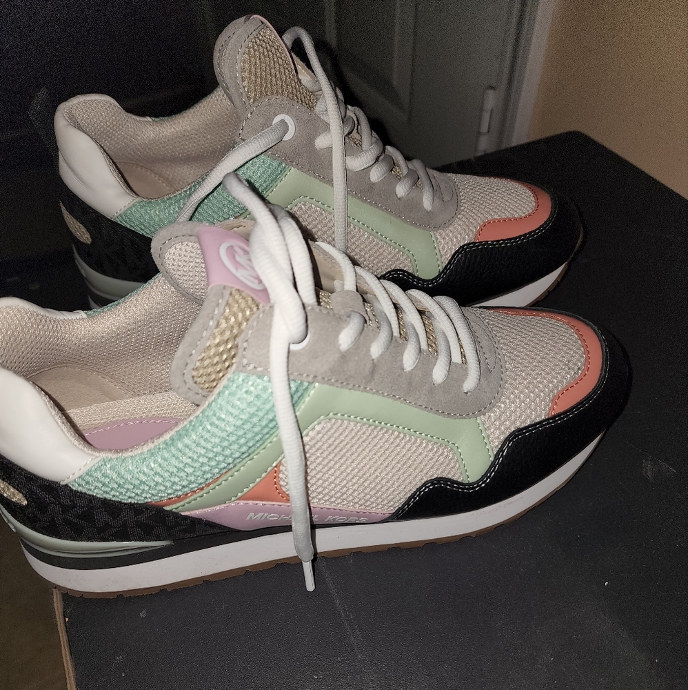 Michael Kors Wilma Mixed Trainer Sneaker